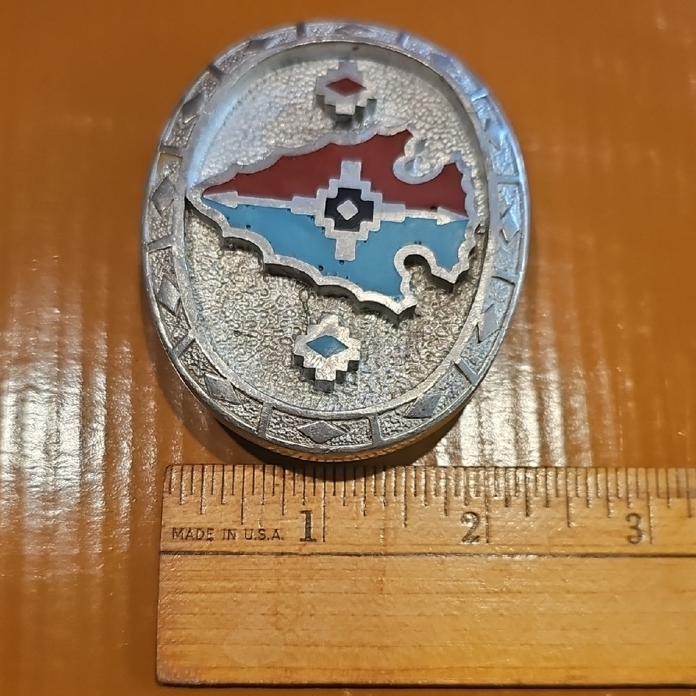 Vintage G&S Southwestern Native American-inspired belt buckle arrowhead metal - Picture 7 of 9
